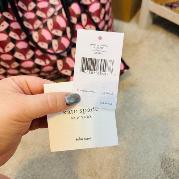 Kate Spade Geofox Large Reversible Tote, NWT - Picture 13 of 14
